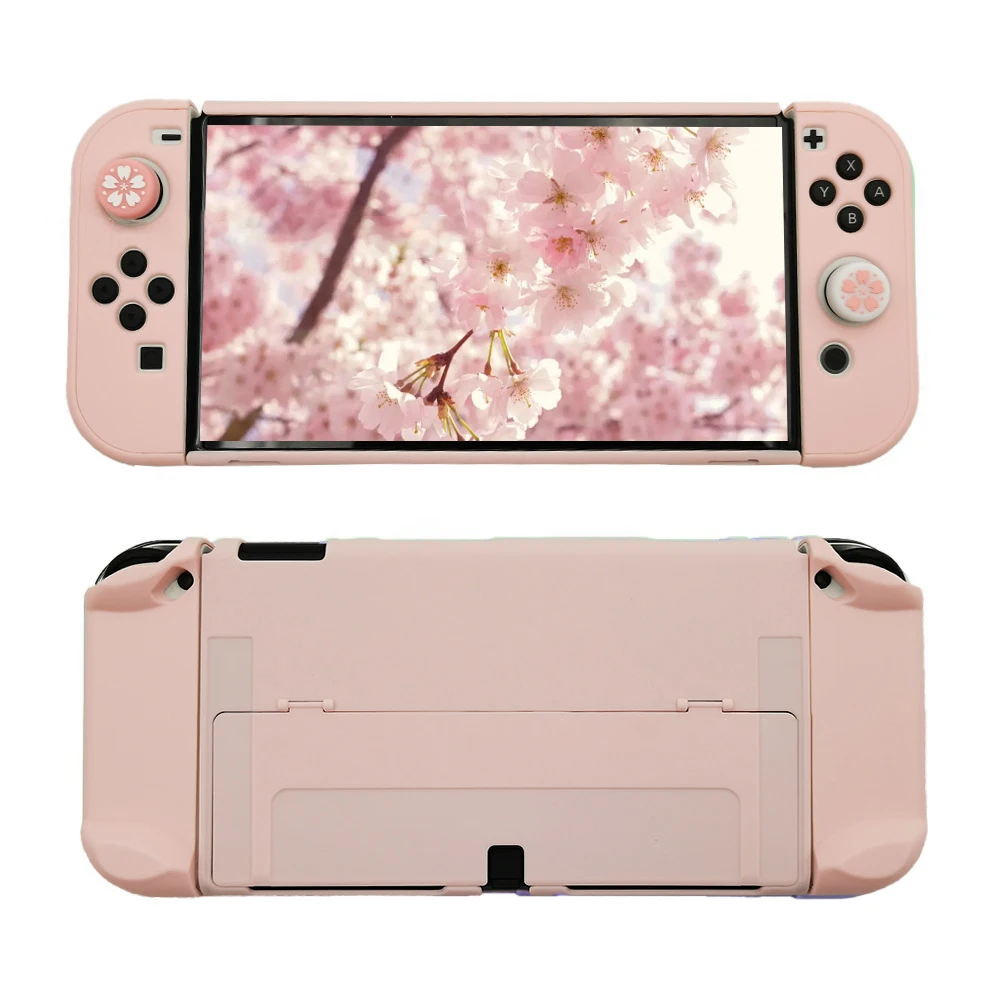 Хит продаж, прозрачный чехол с переключателем OLED, игровые аксессуары NS, ударопрочный разноцветный Чехол-книжка с прозрачным принтом