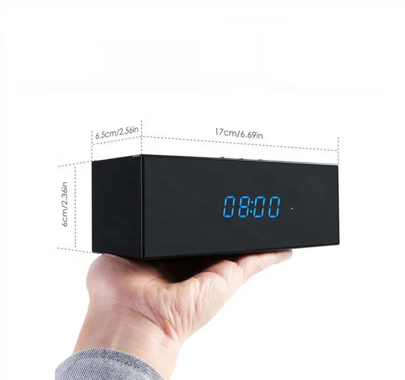 New WiFi Table Clock Speaker Camera Hidden 1080P HD IP P2P DVR Camcorder Alarm Night Vision Motion Sensor Remote Video Review