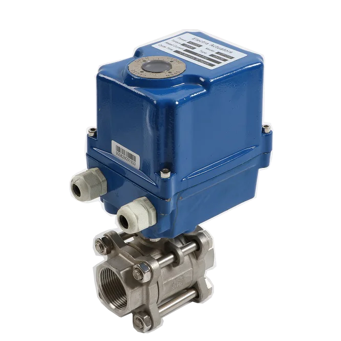 Electric butterfly valve motorized actuator water control