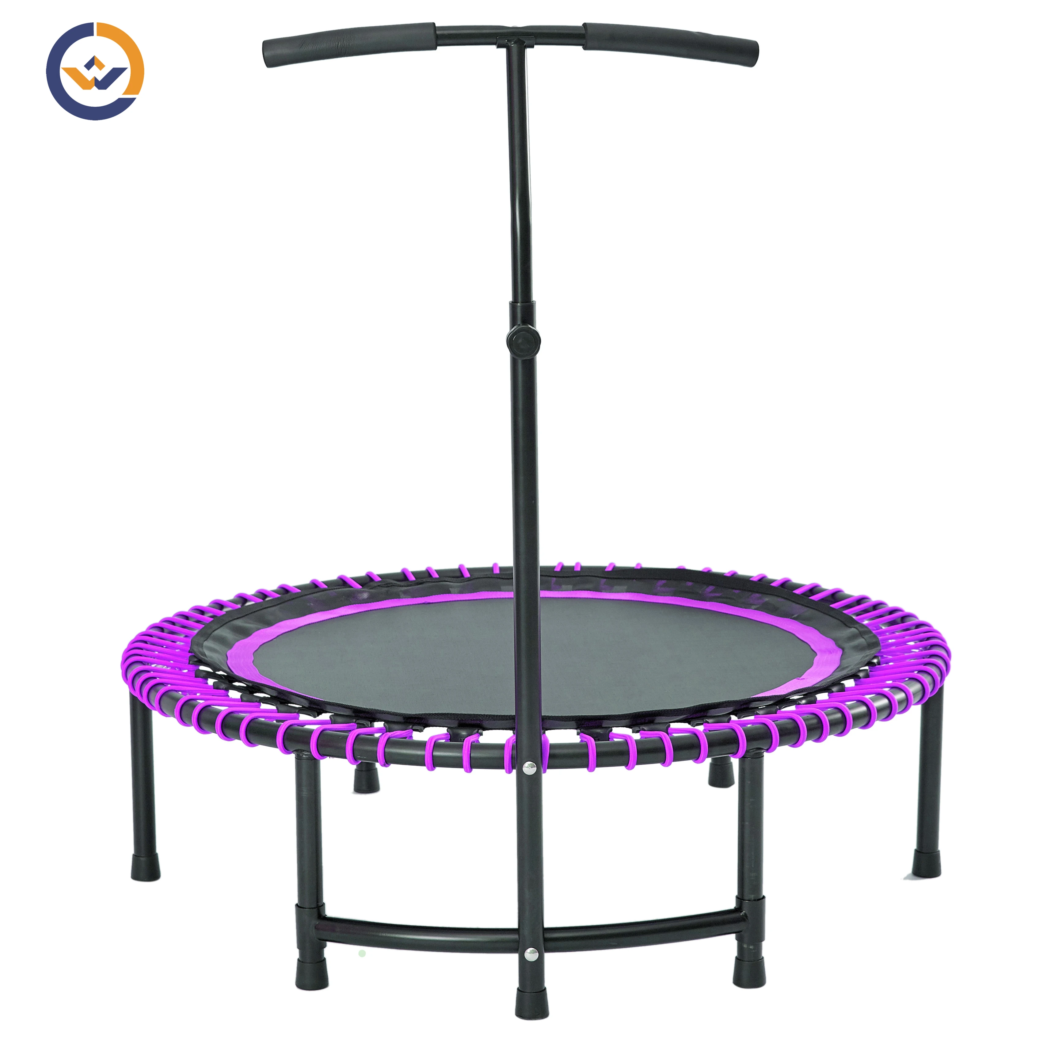 Fitness Trampoline Silent Trampoline Bungee Rebounder Jumping Cardio Trainer Workout for Adults Blue, Green, Orange ,Pink