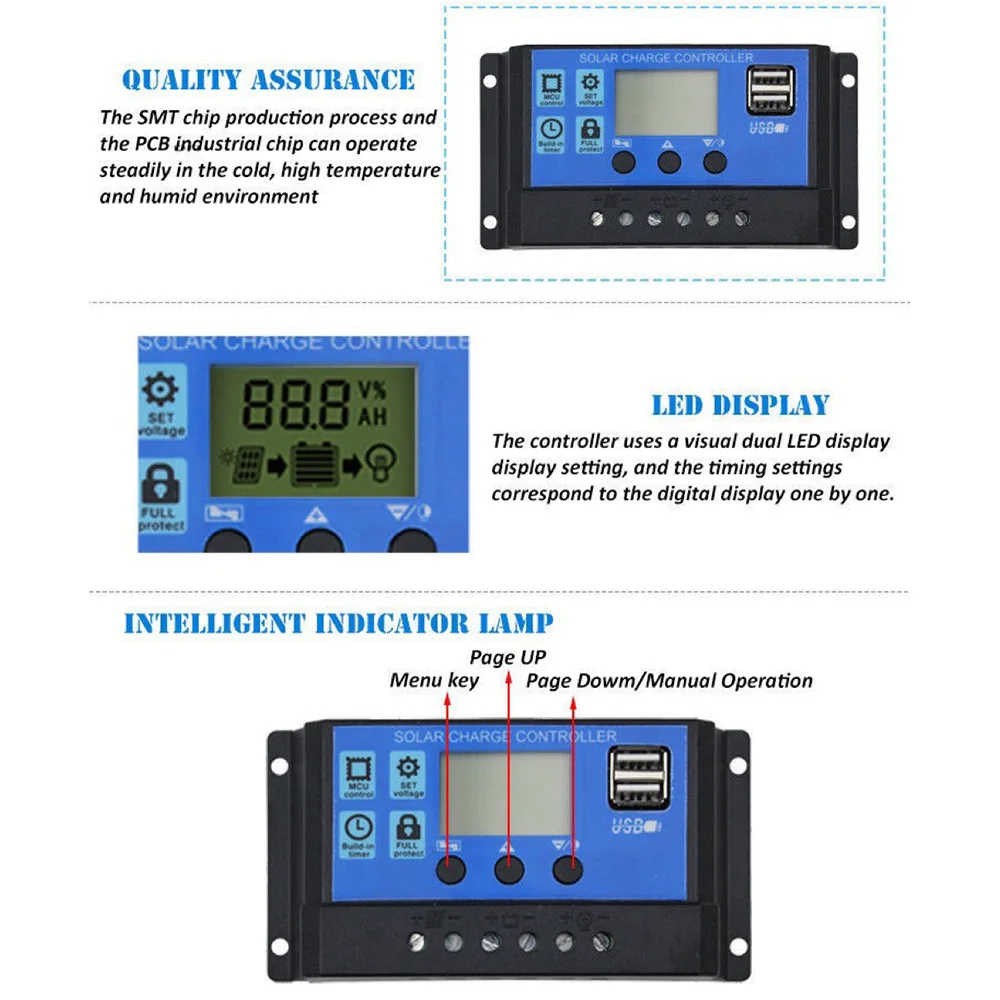 Good Price Solar Charger Smart Controller 12v 24v Solar Panel Charger Controller 30A 40A 60A 100A Solar Panel Regulator