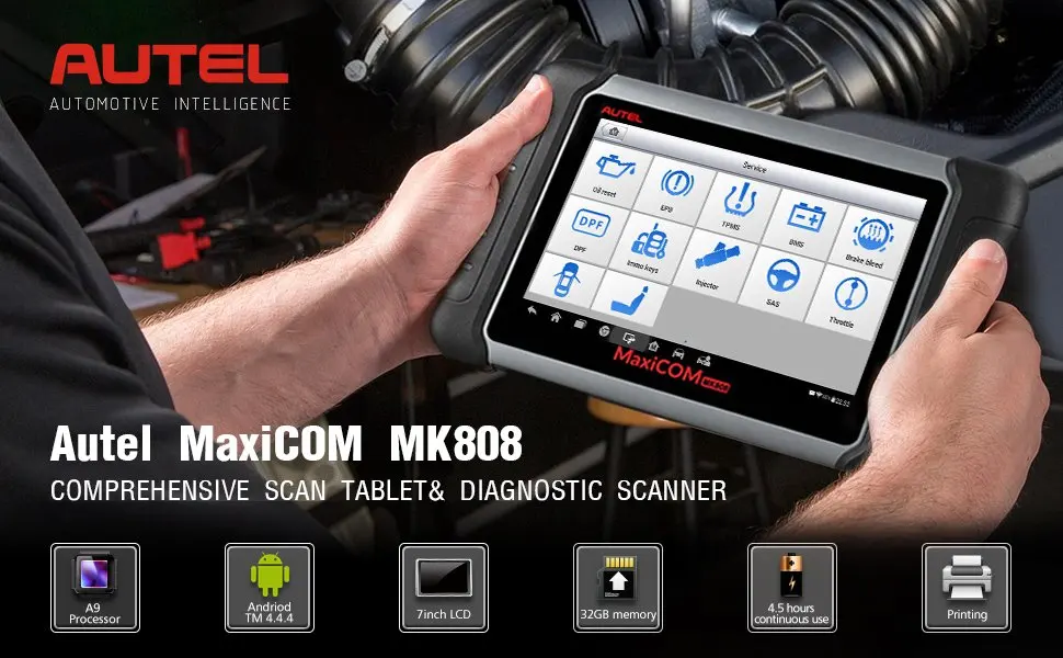 professional Autel MK808 808 MaxiCOM MK808TS OBD2 diagnostic tool full system car diagnsis scanner machine
