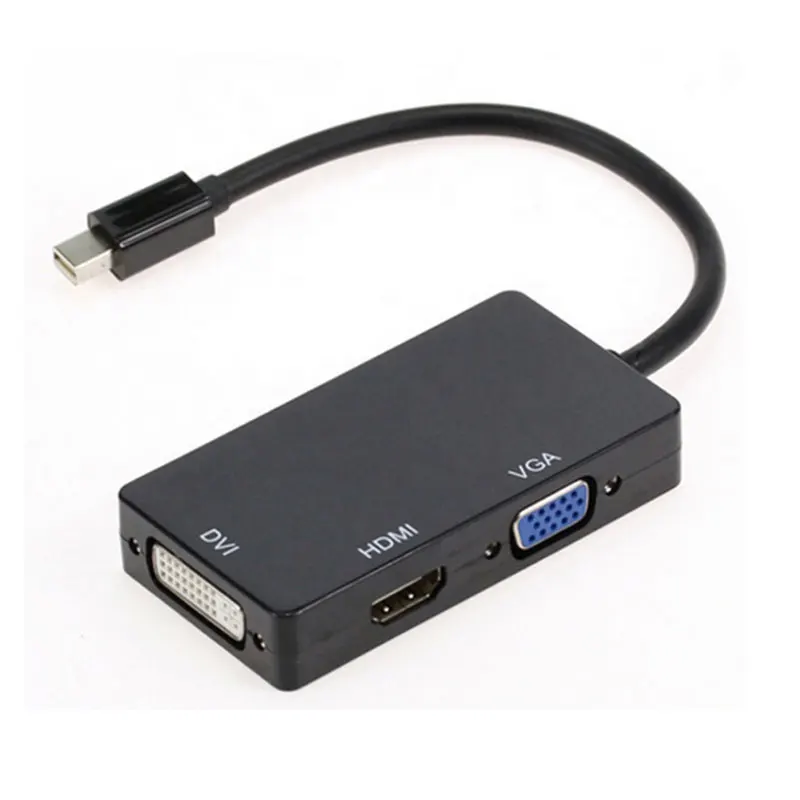 Mini DisplayPort To HDM I /DVI /VGA 3 in 1 DP Adapter Dvi Converter