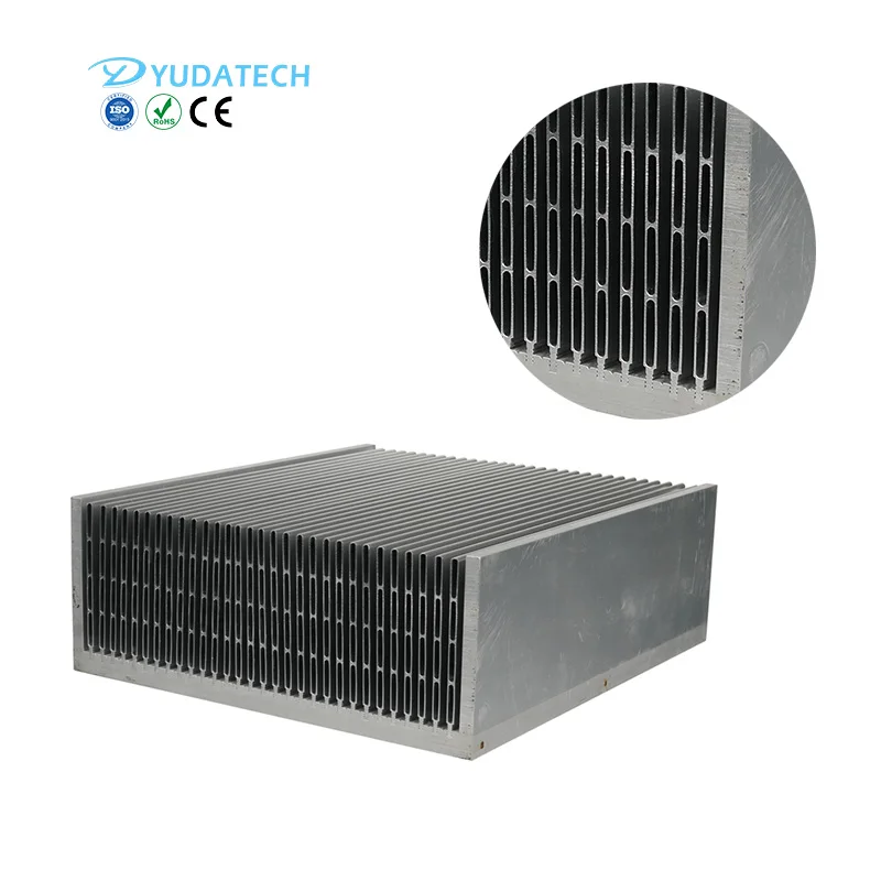 Customize Inverter cooling heatsink CNC aluminium profiles bonded fin Insert fin heat sink