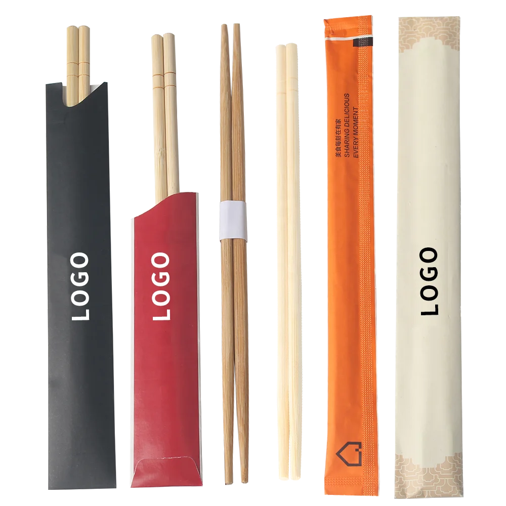 High-Quality Natural Smooth Surface Individually Wrapped Bamboo Modern Chopsticks for Asian Cuisine