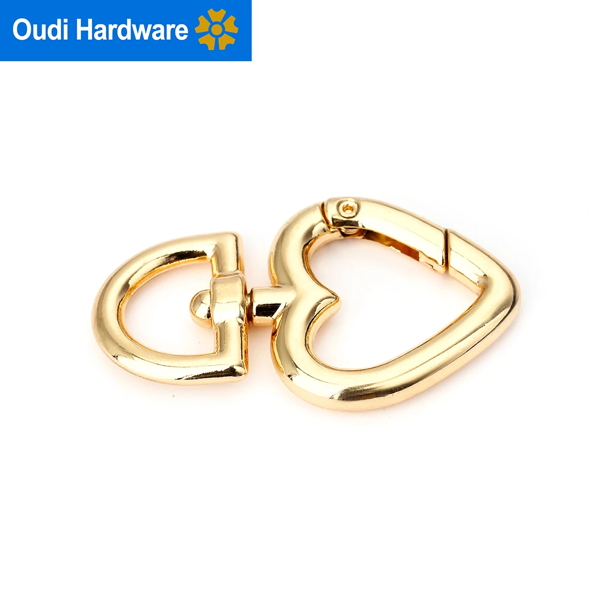 Best Sell Ring Clasp Heart Ring Rose Gold Triangle Ring Metal Webbing Hardware For Woman