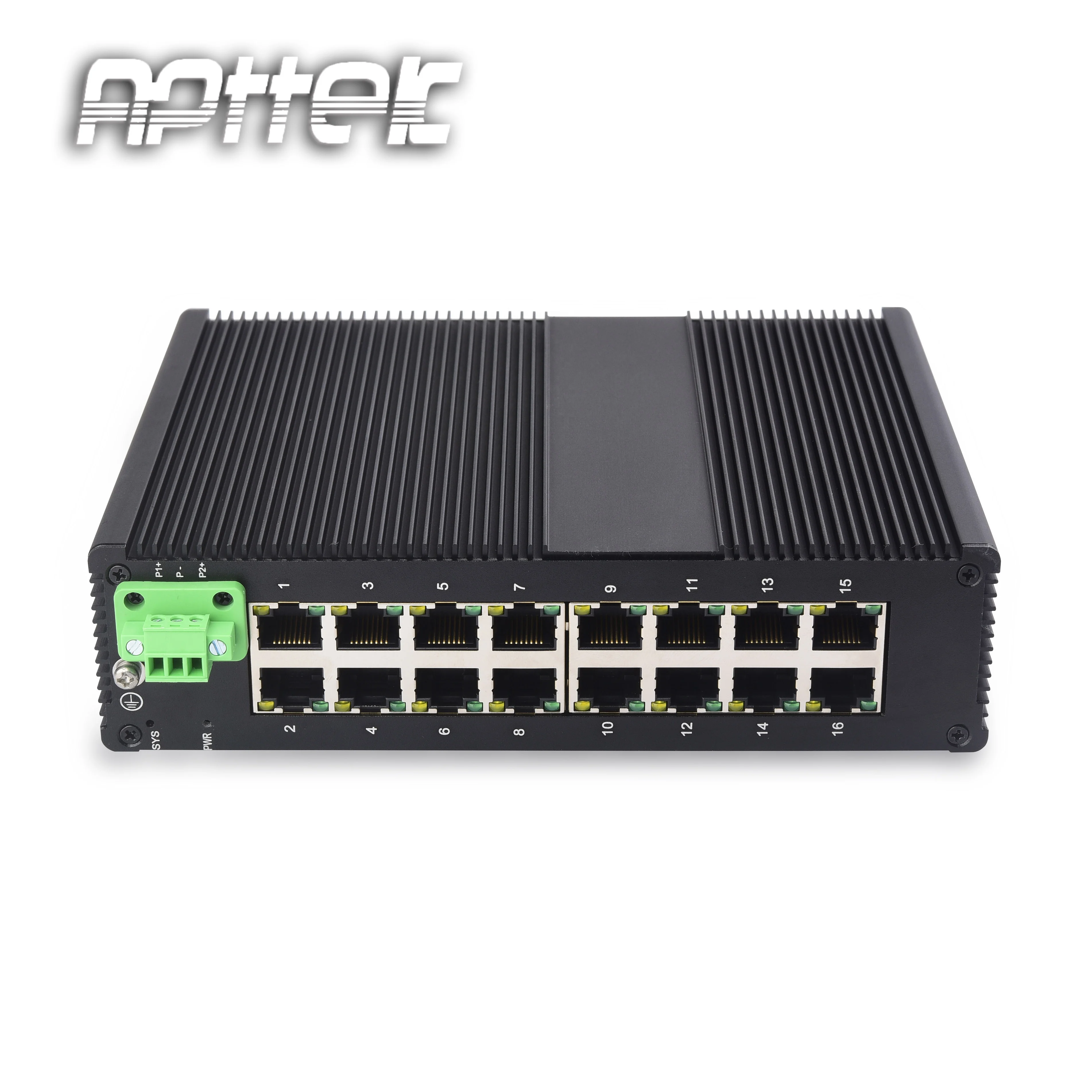 APT1116 16-Port 10/100M промышленный гигабитный Неуправляемый коммутатор Ethernet Smart DIN-рейка
