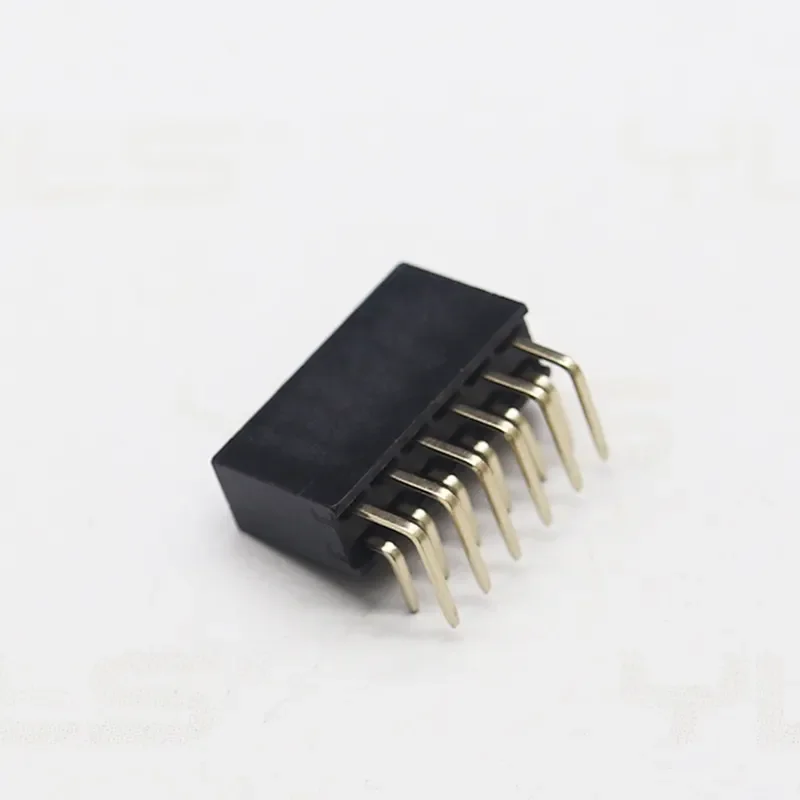 High quality pitch 2.54mm height 8.5mm positions 10-100pin Y type 90 degree dual row header female right angle Connector