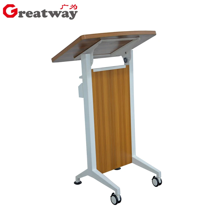 New design modern  cheap meta frame speech podium for school