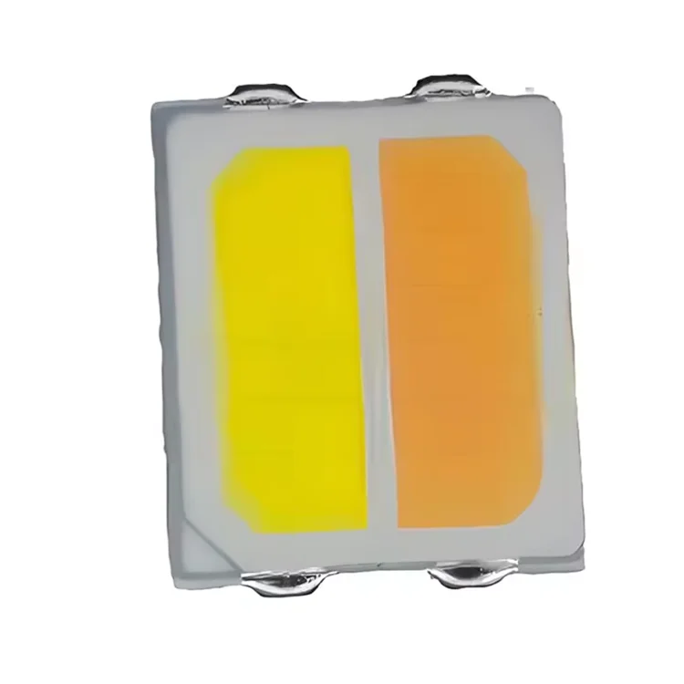 2835 dual color light-emitting diode positive white and warm white 2835 SMT LED 3000+6000K high brightness LED bead three ampere