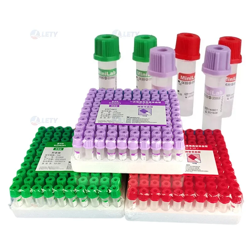 Factory Price Micro blood collection tube disposable Mini pipe Micro tube PP Plastic blood tube EDTA K2 K3
