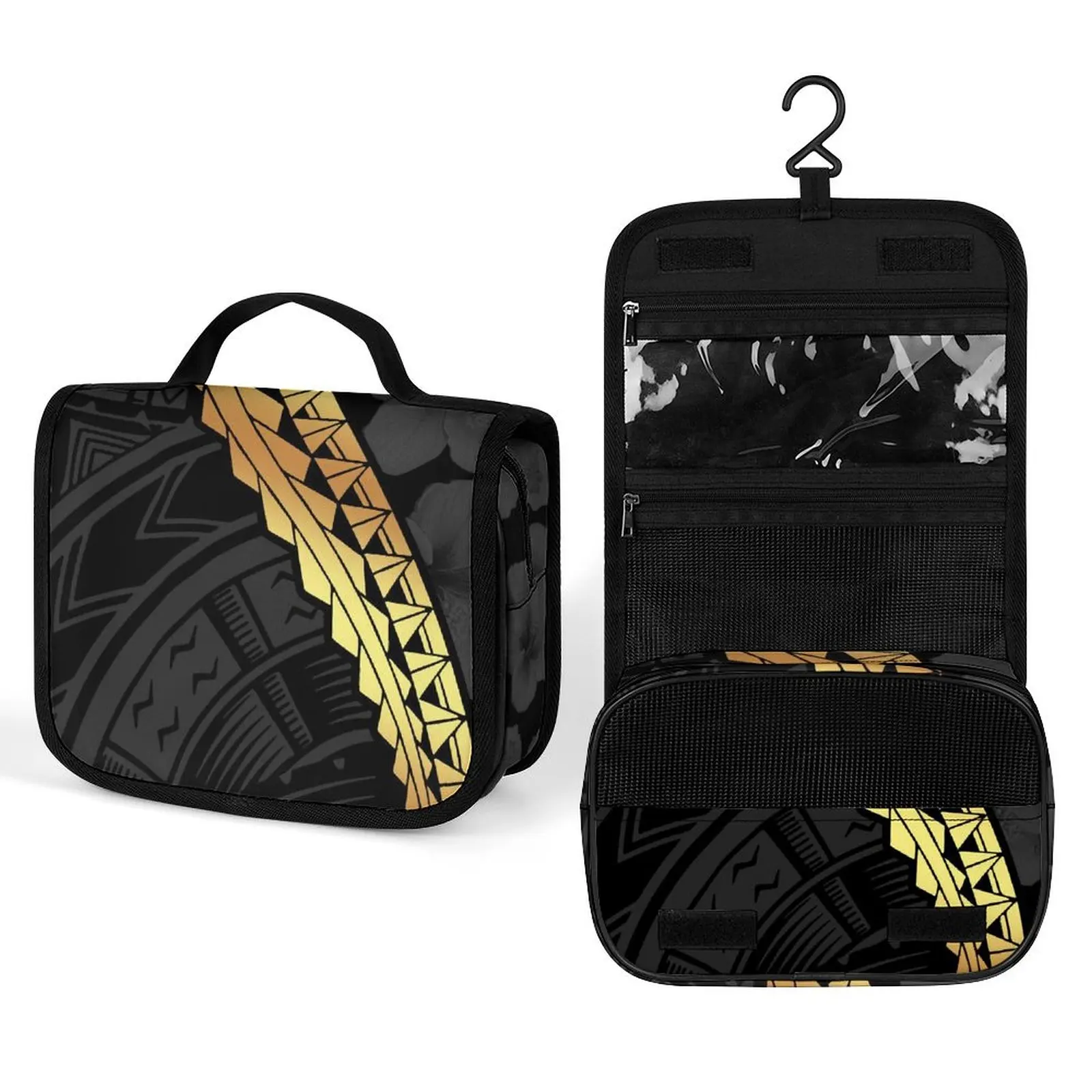 Customized On Demand Tribal Design Wholesale Toiletry Bag Travel toiletry Bag Organizer Hygiene Dop Kit with Hook