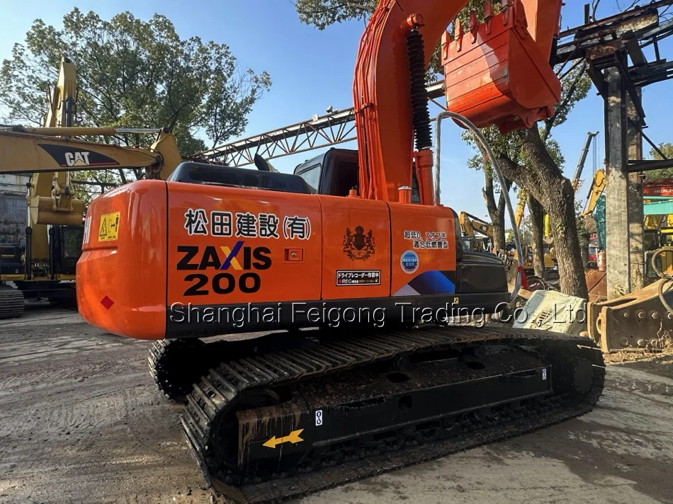 98% New High Quality Used Excavator Hitachi ZX200 Good Performance 20 ton Construction Digger Machine