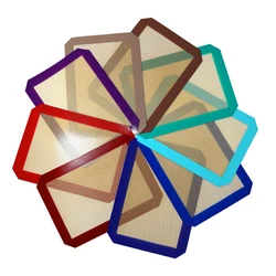 Oven Silicone Baking Paper - Set of 2 Non-Stick Quarter Sheet  Professional Food Safe Tray Pan Liners  21x30cm