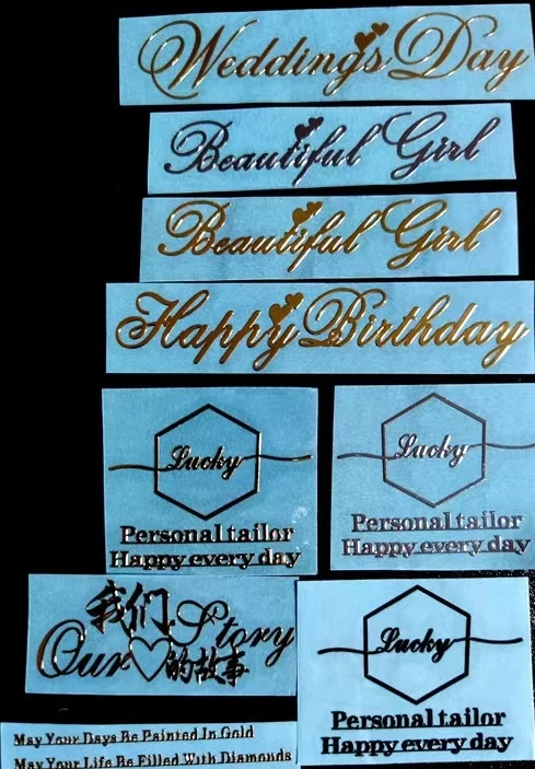 Direct from Manufacturer DIY English Stick Crystal Drop Glue Ashtray Metal Transfer Printing Sticker