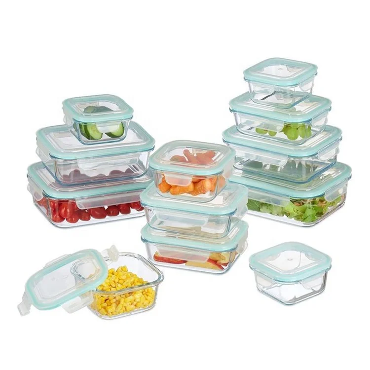 Supplier Premium Quality High Borosilicate Glass Food Container Sets Kitchen Storage Lunch Box Set