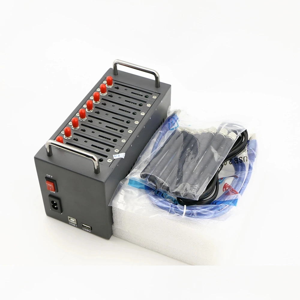 Broadcasting Advertisement 8 ports 4G LTE EC20 Bulk SMS GSM Modem Pool