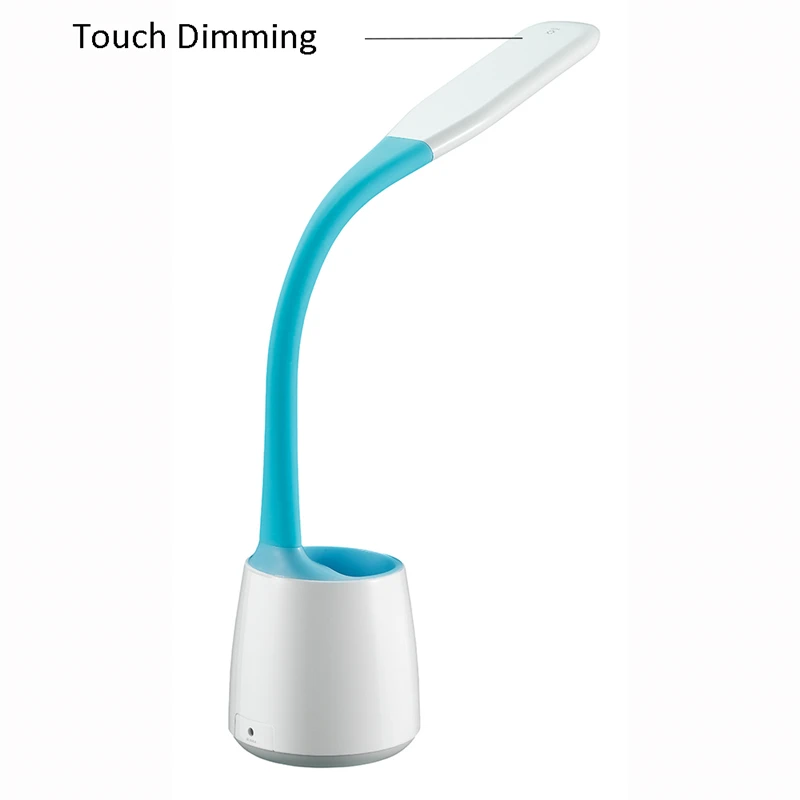 Desk Organizer LED Lamp Table Reading Lamp with Penholder for Student Home Goods Office Light