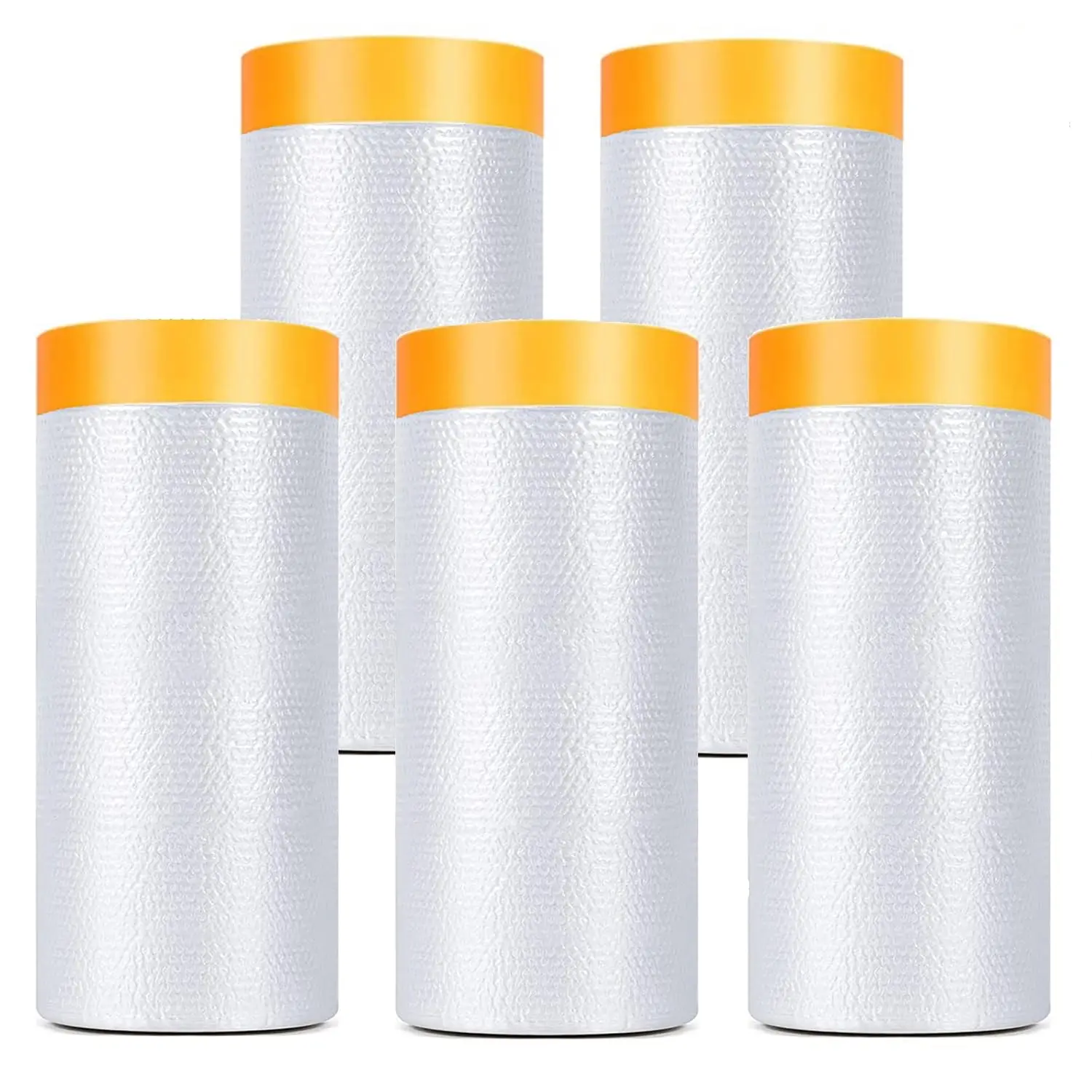 custom Pre-Taped Masking Film Pre-Folded Overspray Paintable Plastic Protective Sheeting for Auto Painting Cover Walls Furniture