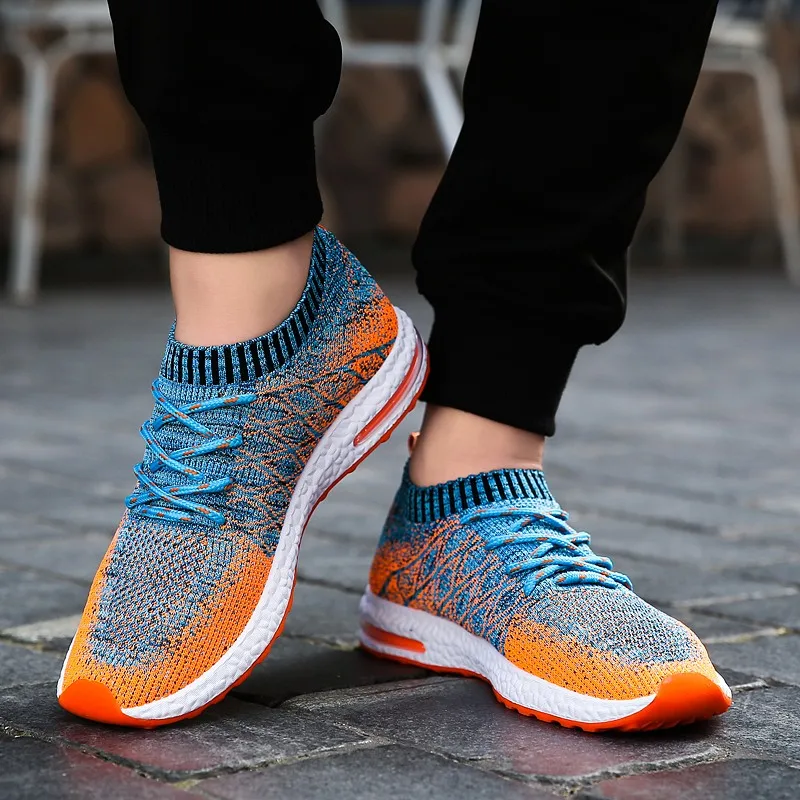  2021 Men Sneakers Running shoes Casual Slip On Walking Socks Shoes Trainers Mesh Sport Zapatillas