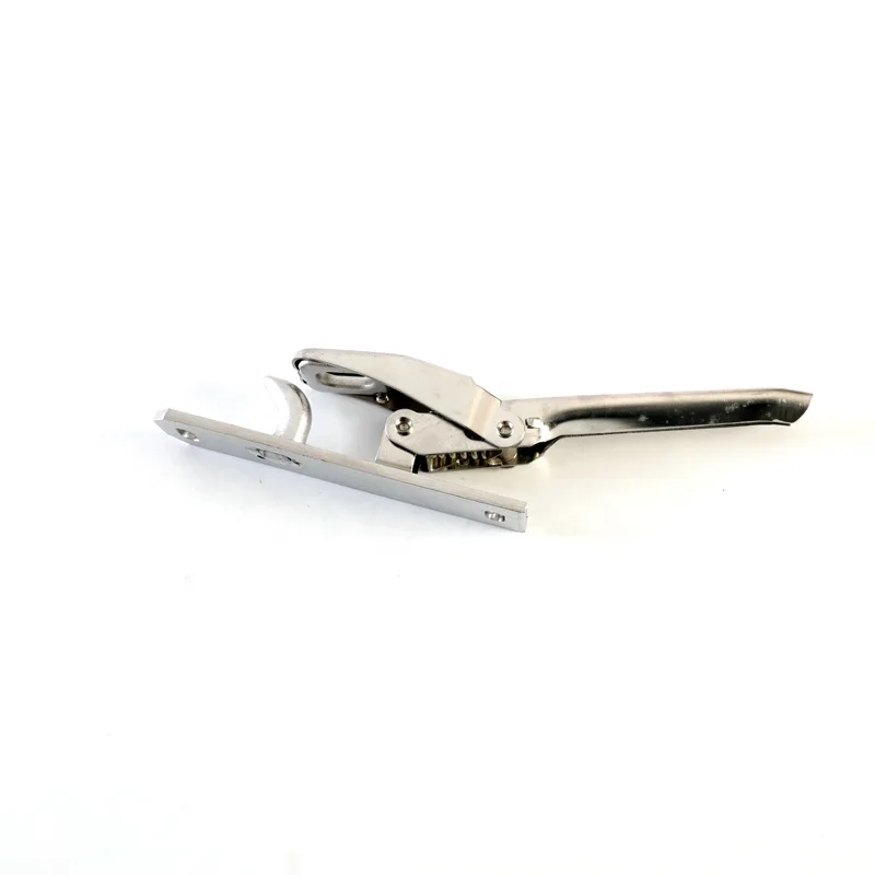 Curtain side truck over center fastener trailer weld on lock latch handle