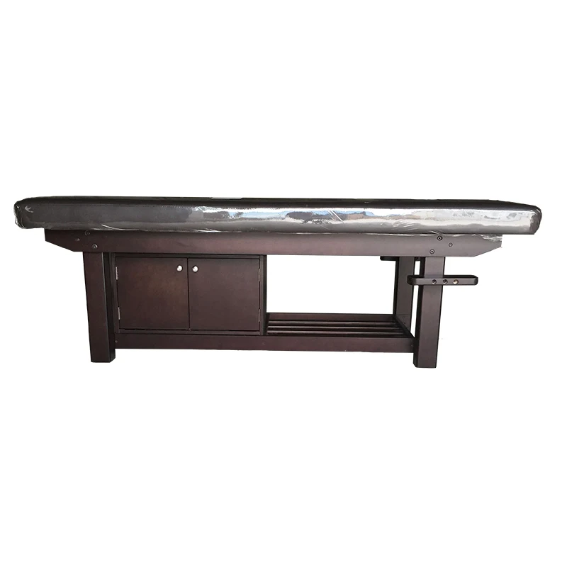 Electric Adjustable Modern Design Wood Leather Massage Table Therapy Facials Hair Salon Living Room Bedroom Spa Salon Gym Use