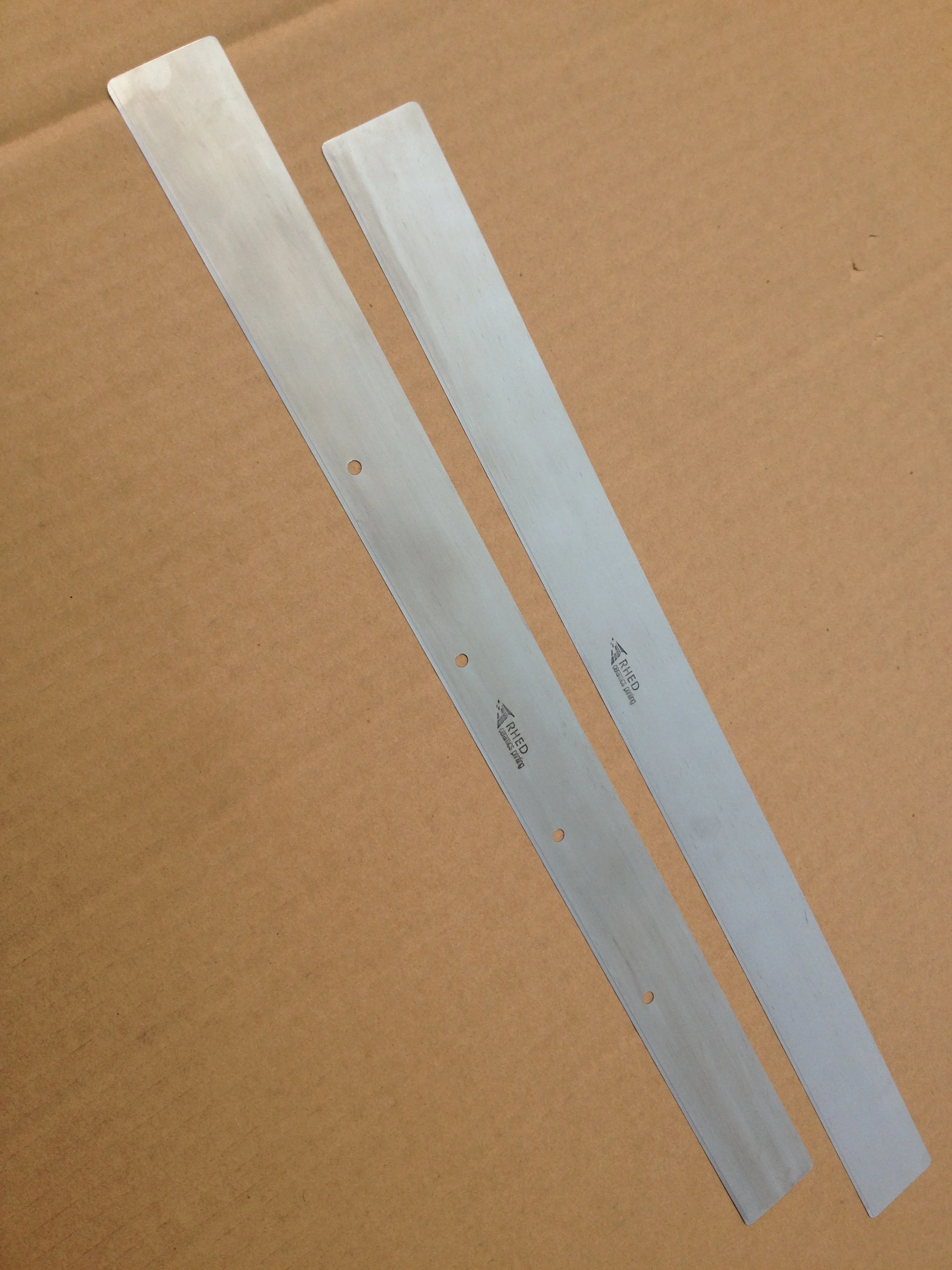 Customizable length and Holes  RHED Stainless Steel Doctor Blade  For roller printing