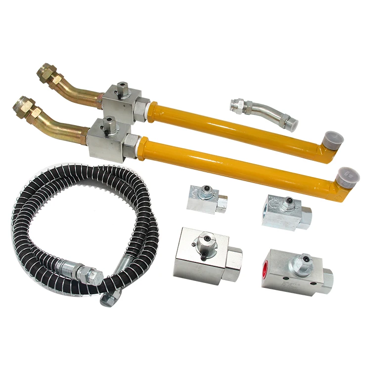 Excavator hydraulic breaker piping kits parts terminal female male plug stop valve wire connector oil line iron pipe assembly