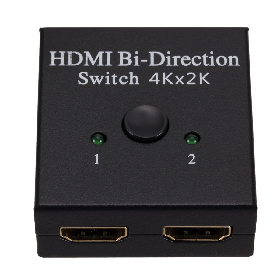 4K HDTV Switch 2 Ports Bi-directional 1x2 / 2x1 HDTV Switcher Splitter Supports Ultra HD 4K 1080P HDR HDCP for PS4 PC
