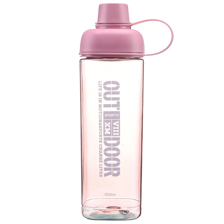 Unique Square Water Bottle Carton Acrylic Eco Friendly infuse Wide Mouth BPA Free Dishwasher Safe Flat Water bottle