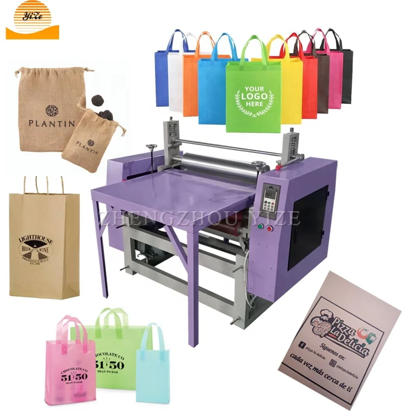 3 color flexo woven  corrugated paper bag logo printing machine price small paper pizza box printer machine