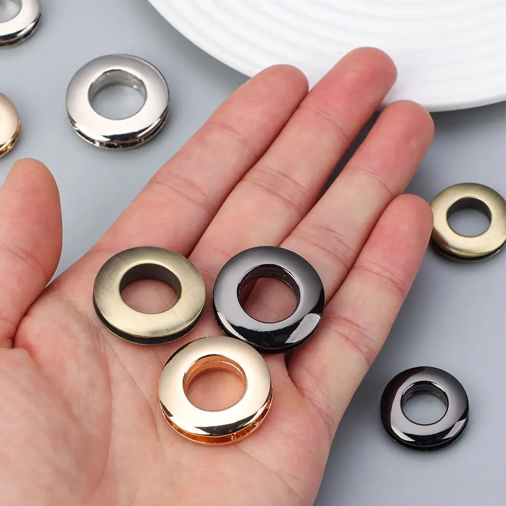 Oval Round Shaped Metal Eyelets with Washers Silver Chain Bag Metal Accessories