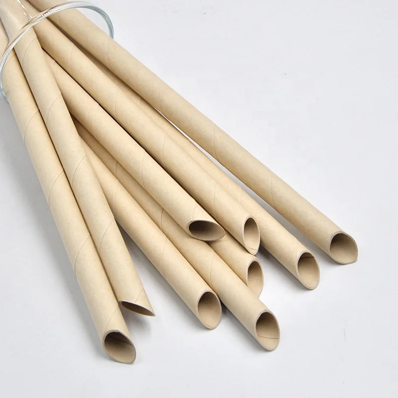 Customized logo straws eco disposable bamboo fiber straw drinking