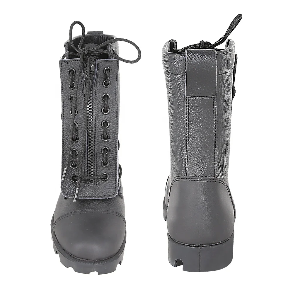 KMS Wholesale vulcanized Leather Botas De Combate Botas Tactico Bottes Tactiques Tactical Boots Shoes For Men