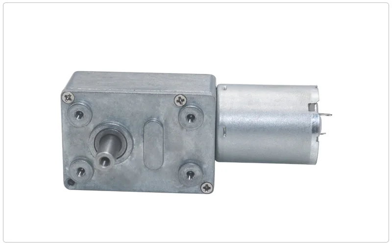 Factory Supply 12V 23RPM wheel worm DC reduction motor low speed motor for bank equipment with large torque self-locking motor