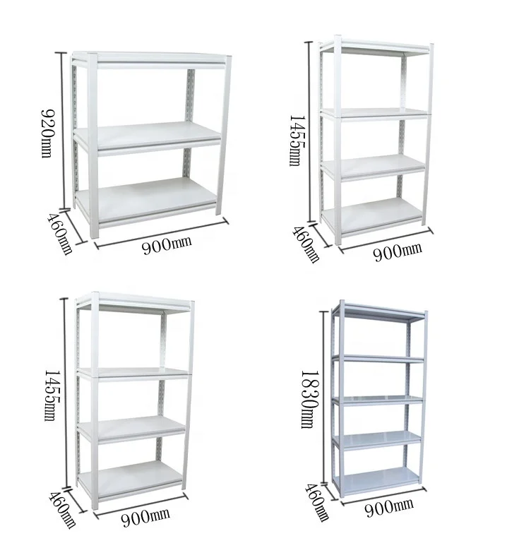 Lightweight office 5 layer boltless steel metal rack storage shelf