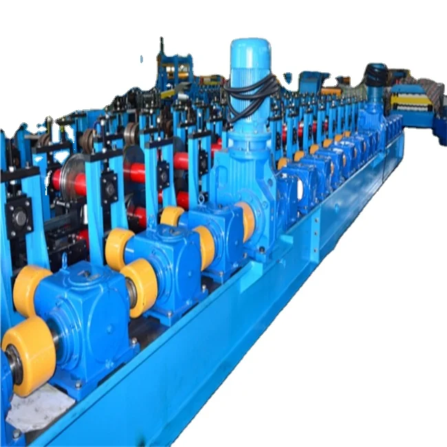 Servo punching and Servo cutting Unistrut channel roll forming machine with gearbox drive way and casting steel best quality