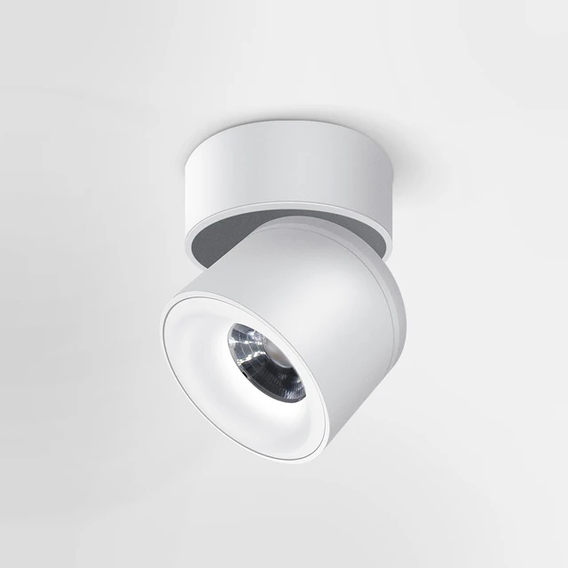 LED Surface Spot Ceiling Lighting 360 Degrees Round Curve Rotation LED COB Down Lamps Cylinder Creative COB Spot Light