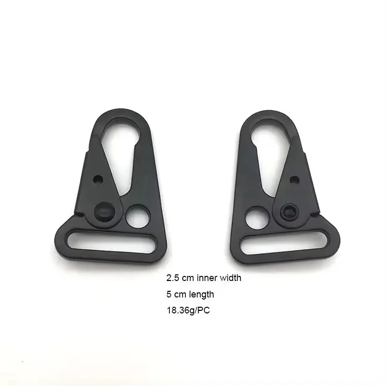 Metal safety buckle flat wire hook buckle zinc alloy color buckle customized label luggage accessories