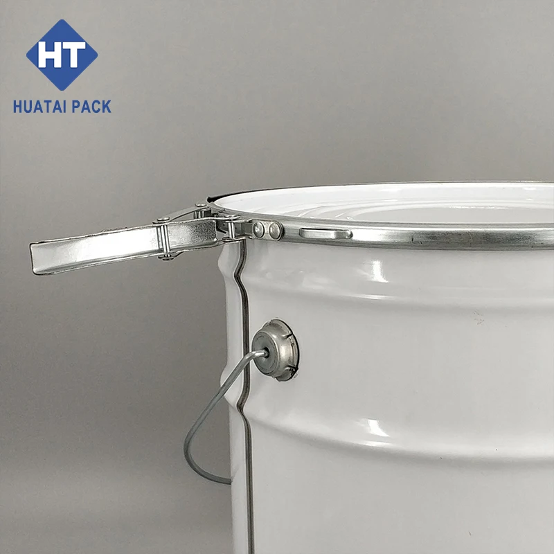 25 liter Lubricating bucket with lid 6.5 gallon metal bucket with lock ring galvanized bucket with lid
