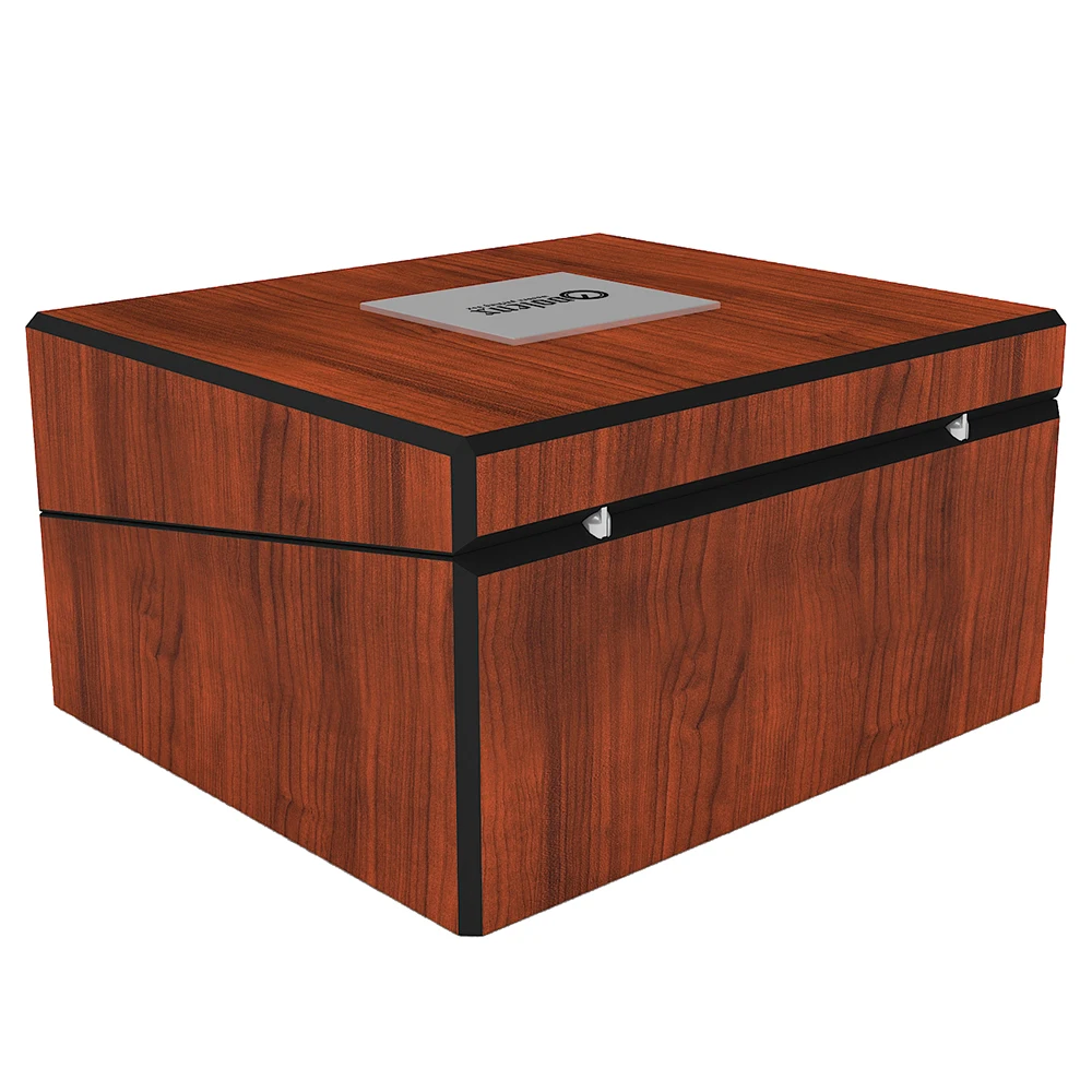 Wooden perfume box holds 3 perfume bottles for luxury custom logo