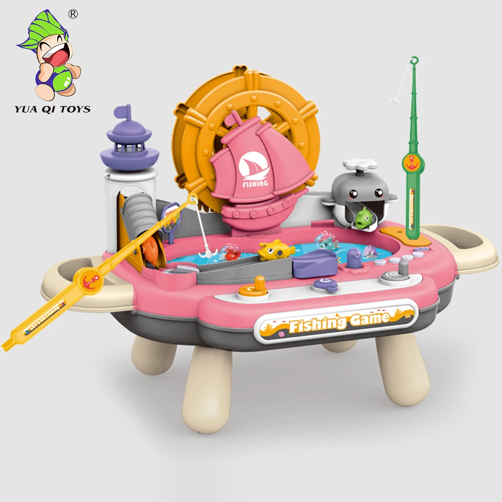 2-Color Educational Fishing Plate Toy Crossing the Fishing Plate