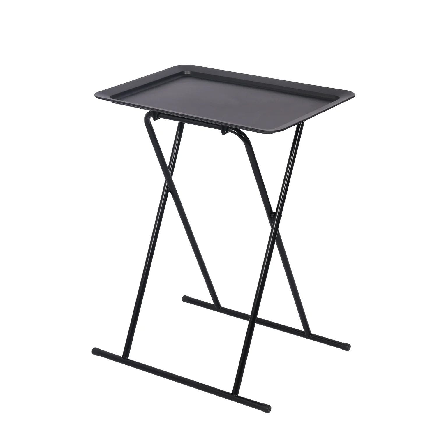home furniture custom logo OEM and ODM Colorful Portable Folding End Table With Plastic Tray