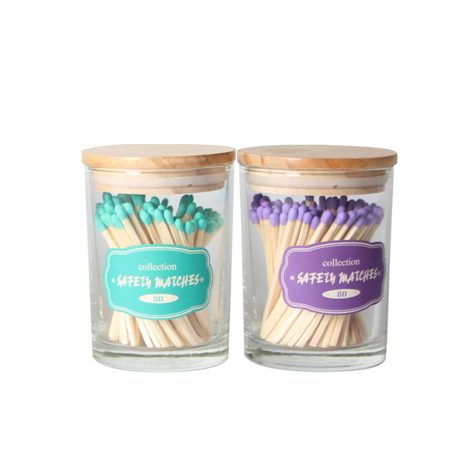 2024 New Wholesale Various Soda-Line Glass Match Bottle Colorful Matches with Various Lids with Label