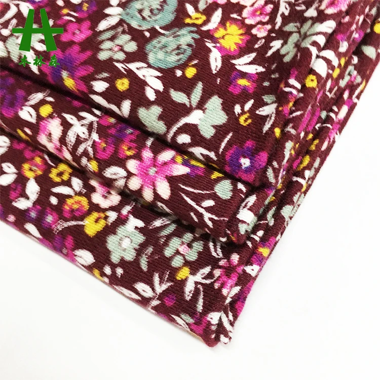 Mulinsen Textile Knitted Jersey Rayon Moss Crepe Printed 95 Viscose 5 Elastane Fabric