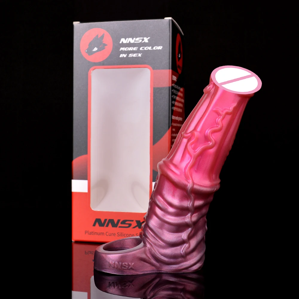 NNSX Red Pupil Penis Enlargement Rings Cock Massager Anal Vaginal Extra Stimulation Penis Enlargement Sex Product Penis Extender