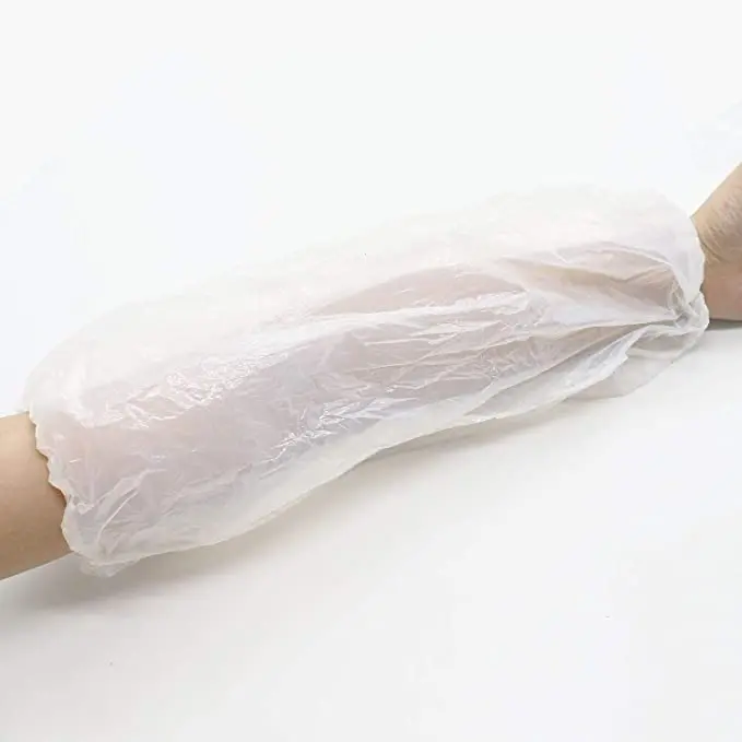 Transparent Plastic Disposable Waterproof Cheap White Customized arm sleeve cover