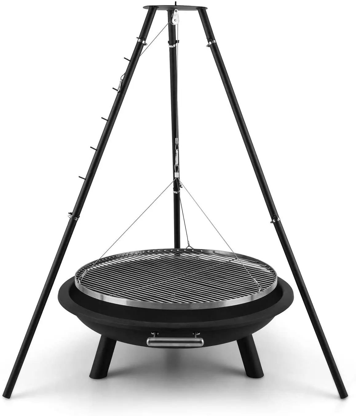 Outdoor tripod swivel rack 50cm heavy duty stainless steel campfire rack