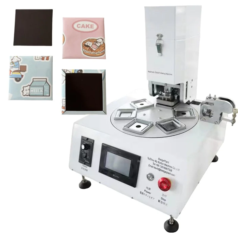 50x50mm Badge Fridge Magnet Button Maker Kit Semi-Automatic & Manual Steel & Plastic Button Making Machine Used Condition