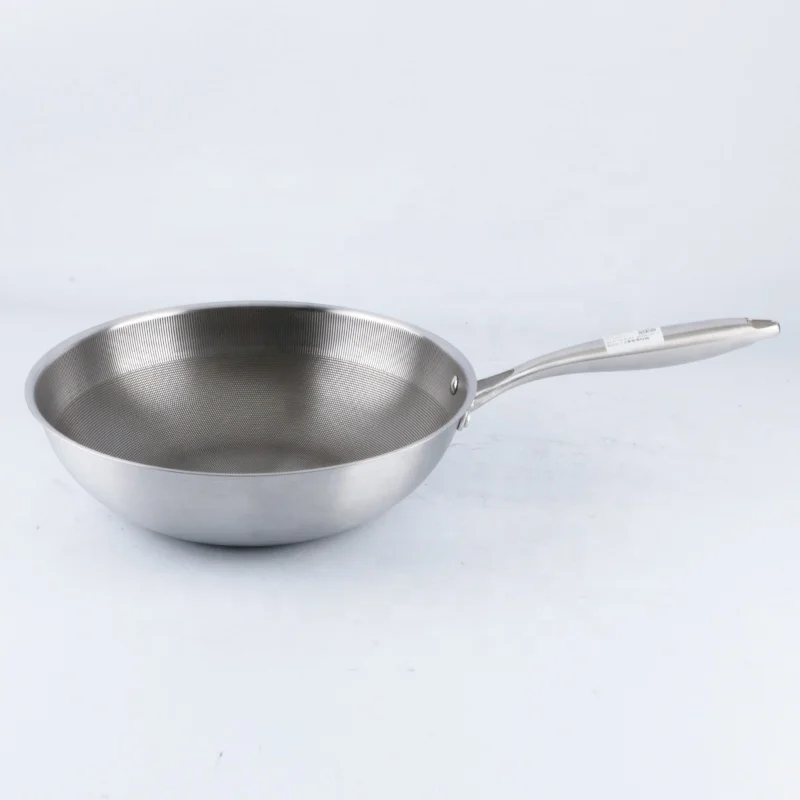 High Quality Titanium induction nonstick wok Food Grade 32/34cm wok professionnel for Gas and Induction Cooker